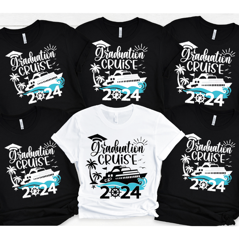 a group of t - shirts with the words graduation cruise printed on them