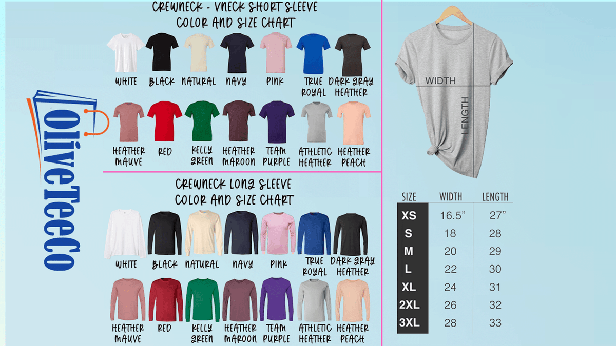 a graphic showing the different colors of a t - shirt