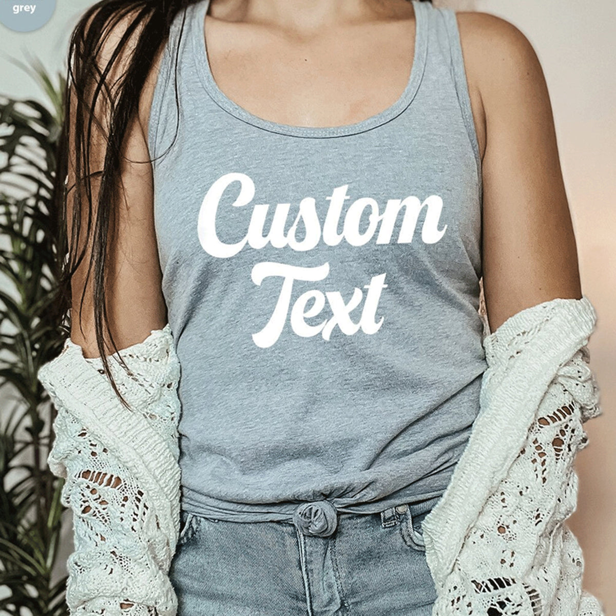 Custom Text Unisex Tank Top, Personalized Tank Top, Custom Design, Custom Sport Team Tank Top, Front Back Print, Women, Men