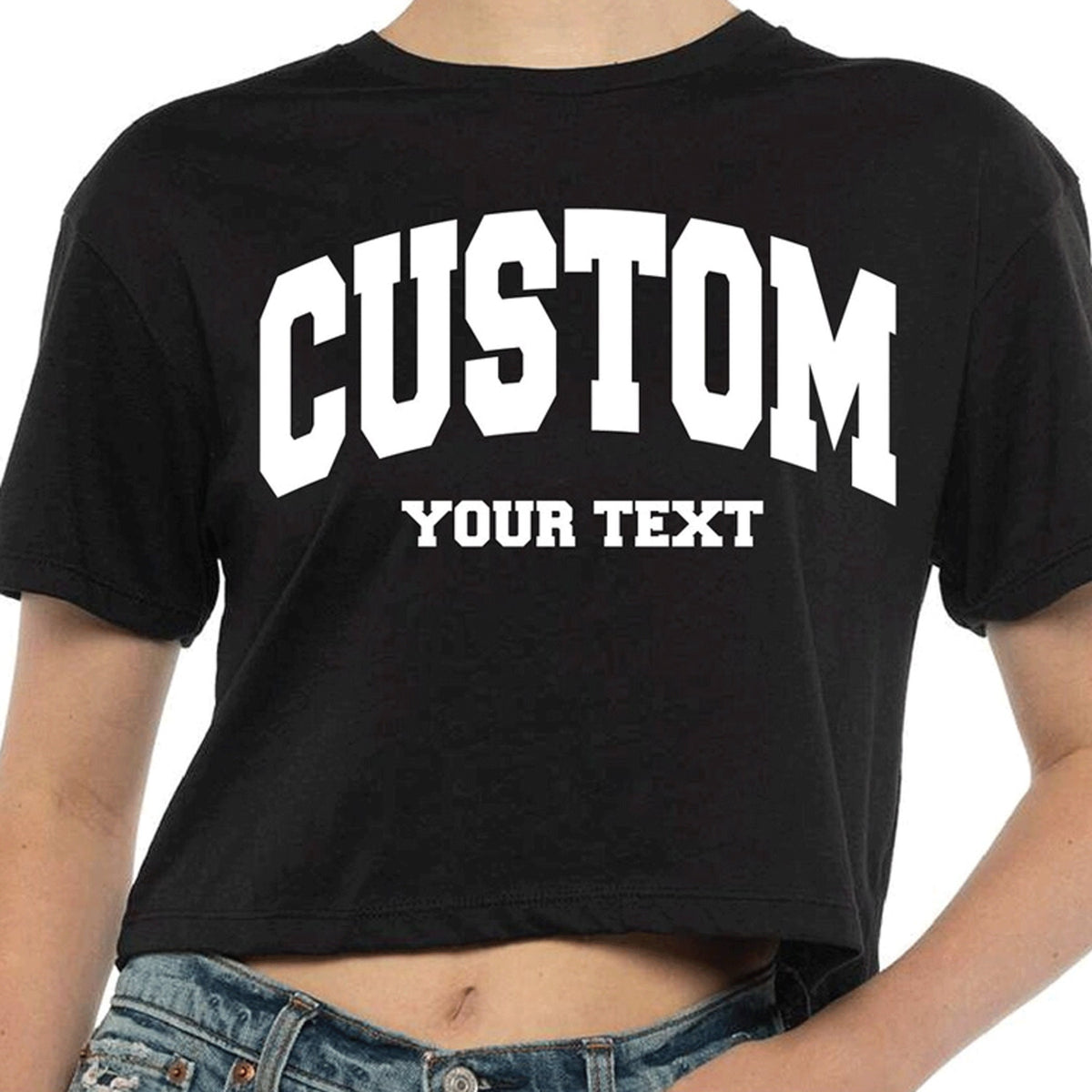 Custom Women's Fitted Tee, Custom Text Baby Tee, Custom Text Shirt, Personalized Shirt, Gift for her, Baby Tee, Retro 90s Style Tee