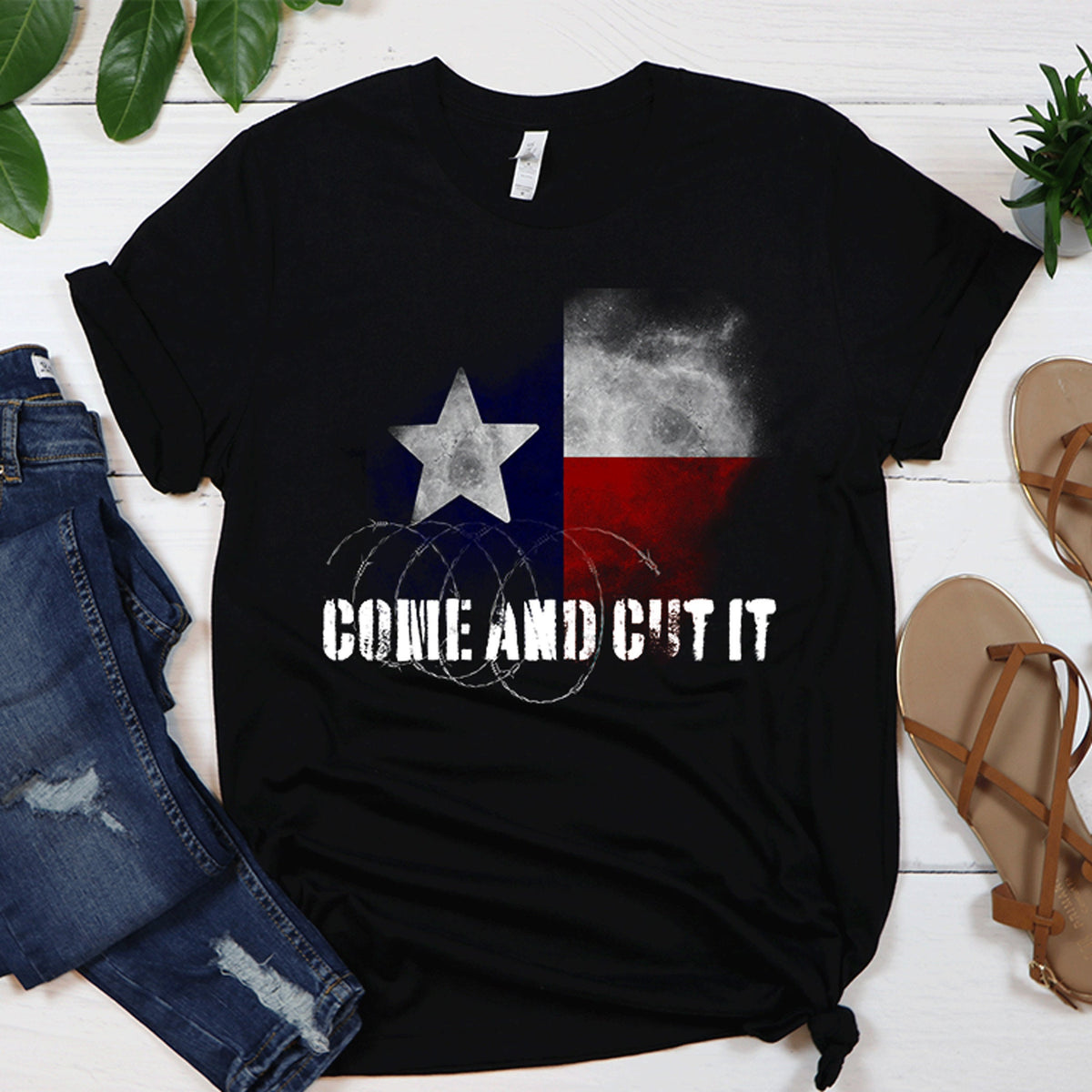 Come and Cut It Shirt, Secure the Border Shirt, Stand With Texas, Barbed Wire, Texas Supporter Shirt, Strong Texas Shirt Won't Back Down